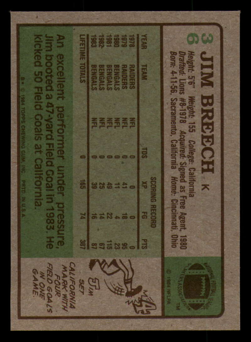 1984 Topps Football - #1  -  #60 - Complete your set - Pick your card - Picture 189 of 323