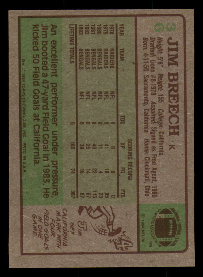 1984 Topps Football - #1  -  #60 - Complete your set - Pick your card - Picture 191 of 323