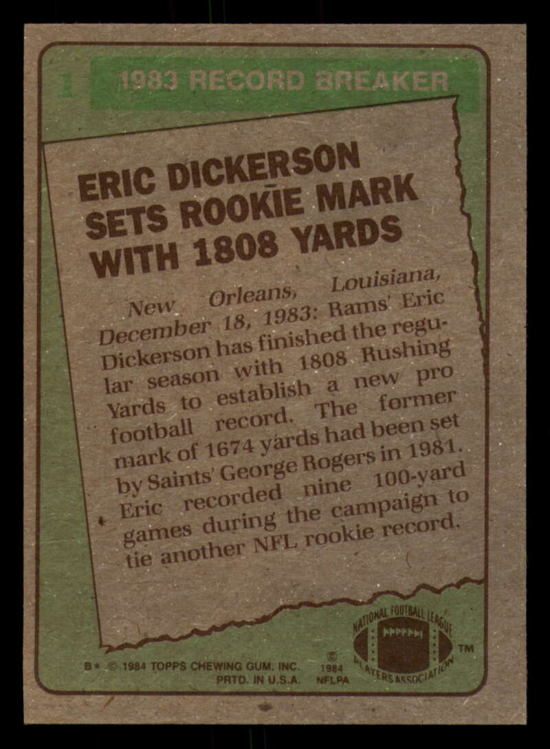 1984 Topps Football - #1  -  #60 - Complete your set - Pick your card - Picture 5 of 323