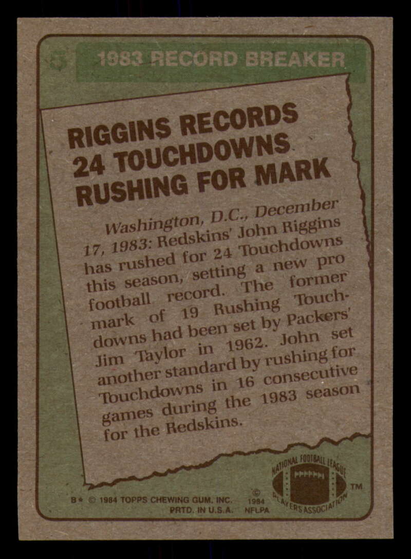 1984 Topps Football - #1  -  #60 - Complete your set - Pick your card - Picture 17 of 323