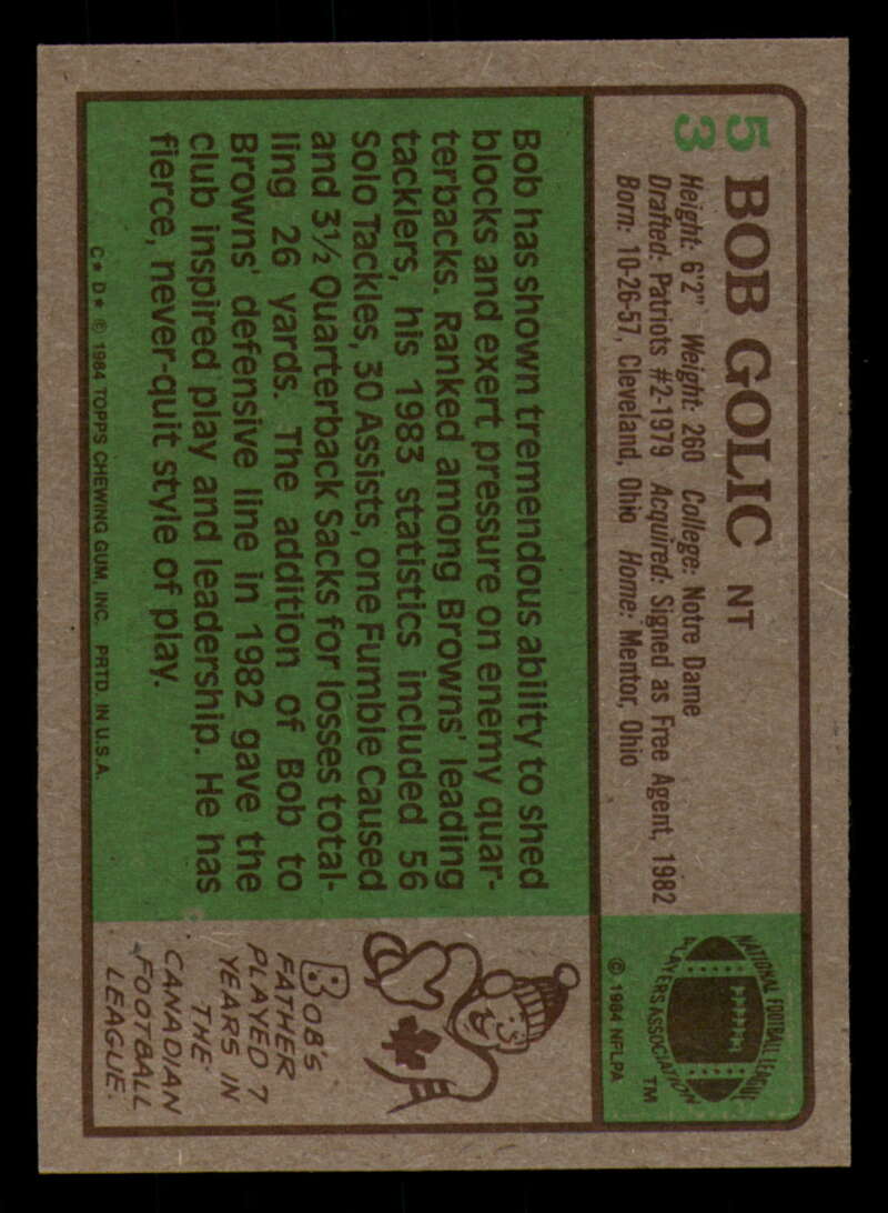 1984 Topps Football - #1  -  #60 - Complete your set - Pick your card - Picture 281 of 323