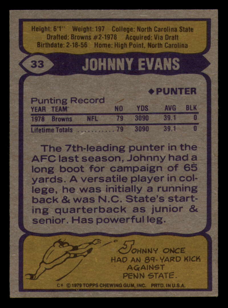 1979 Topps Football - #1 to #60 - Complete your set - Pick your card - Picture 229 of 457