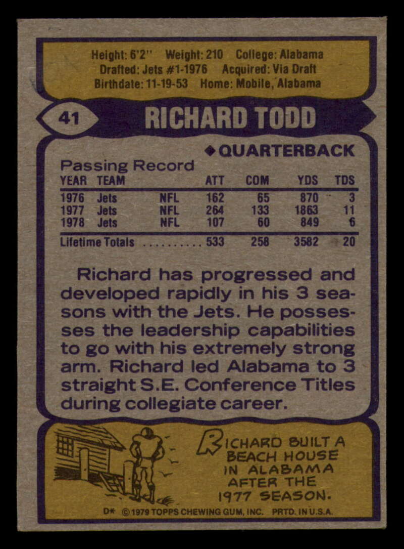 1979 Topps Football - #1 to #60 - Complete your set - Pick your card - Picture 285 of 457