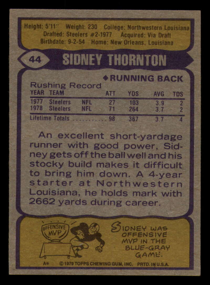 1979 Topps Football - #1 to #60 - Complete your set - Pick your card - Picture 311 of 457