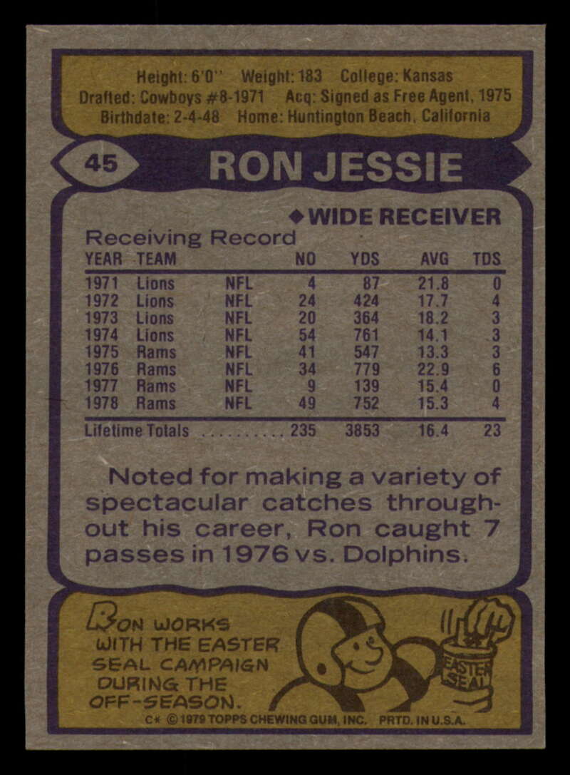 1979 Topps Football - #1 to #60 - Complete your set - Pick your card - Picture 323 of 457