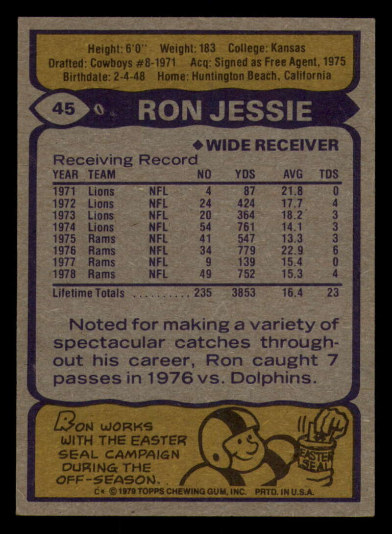 1979 Topps Football - #1 to #60 - Complete your set - Pick your card - Picture 315 of 457