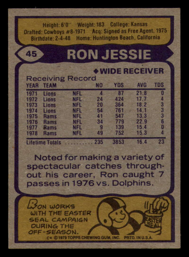 1979 Topps Football - #1 to #60 - Complete your set - Pick your card - Picture 317 of 457