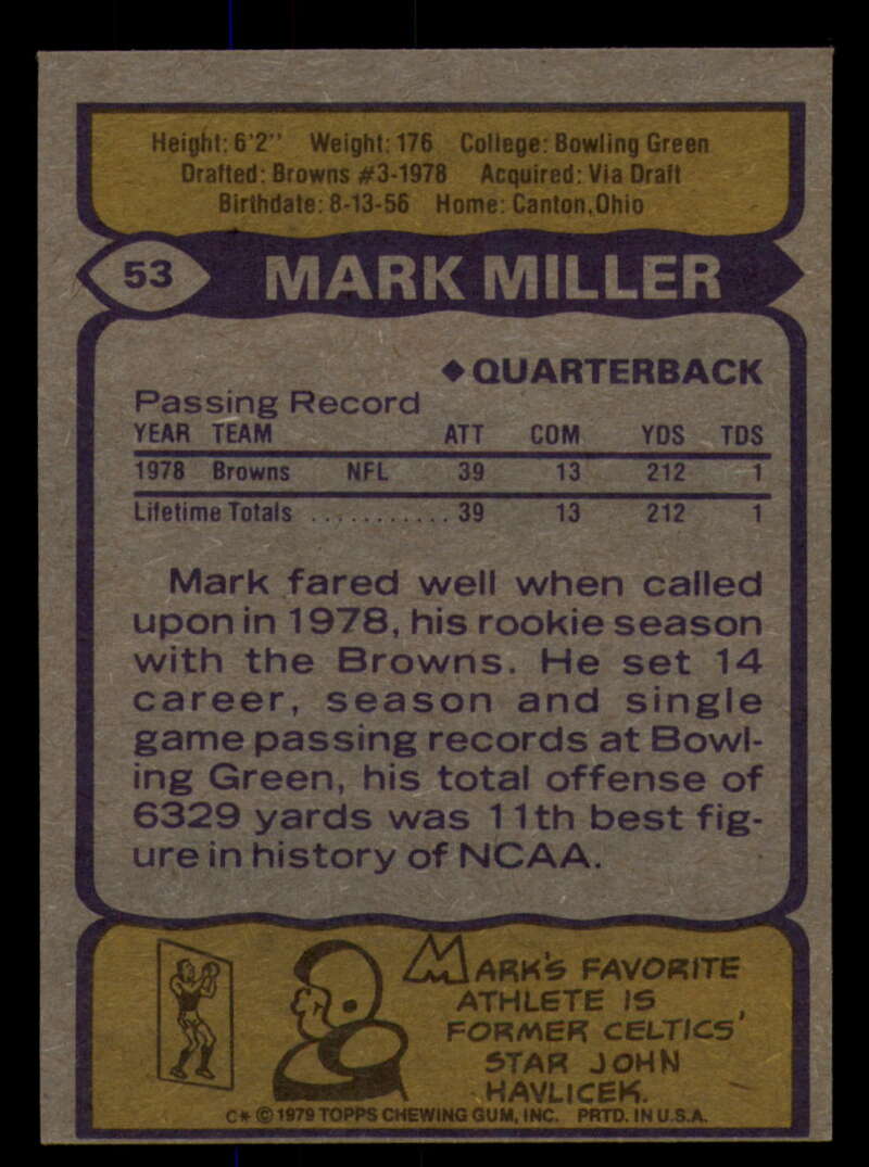 1979 Topps Football - #1 to #60 - Complete your set - Pick your card - Picture 389 of 457