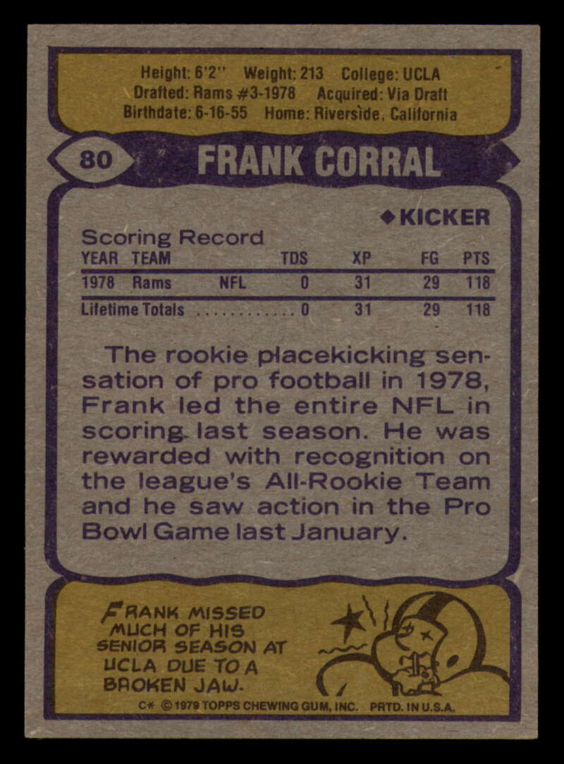 1979 Topps Football - #1 to #60 - Complete your set - Pick your card - Picture 55 of 457