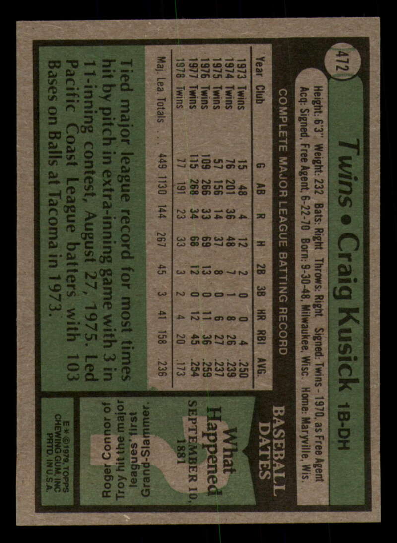 1979 Topps Baseball #451  to  #500 - Complete your set - Pick your card - Picture 223 of 489