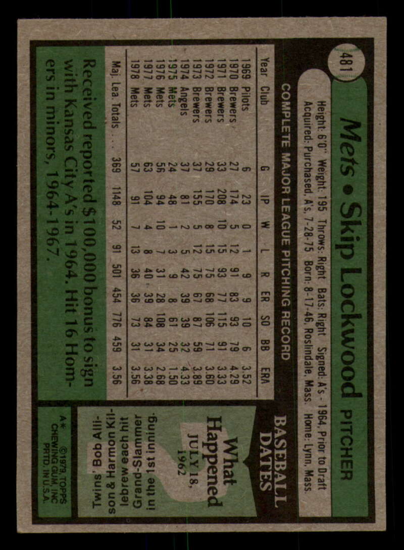 1979 Topps Baseball #451  to  #500 - Complete your set - Pick your card - Picture 303 of 489