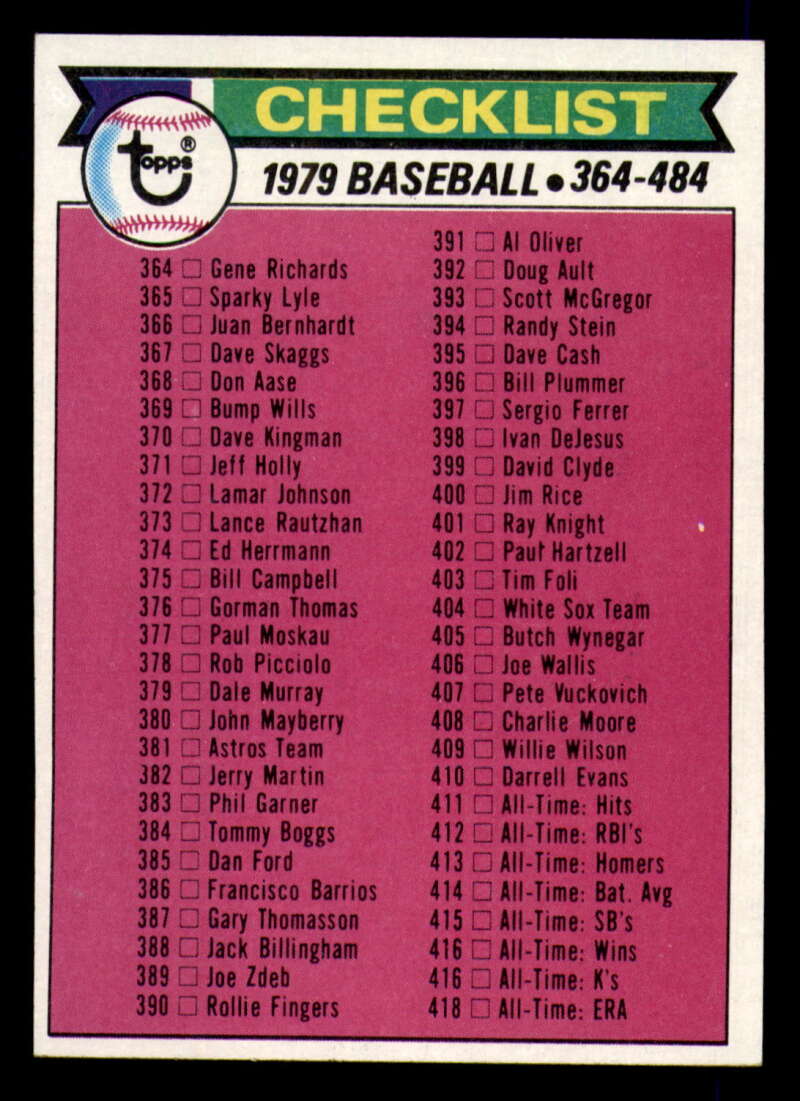 1979 Topps Baseball #451  to  #500 - Complete your set - Pick your card - Picture 328 of 489
