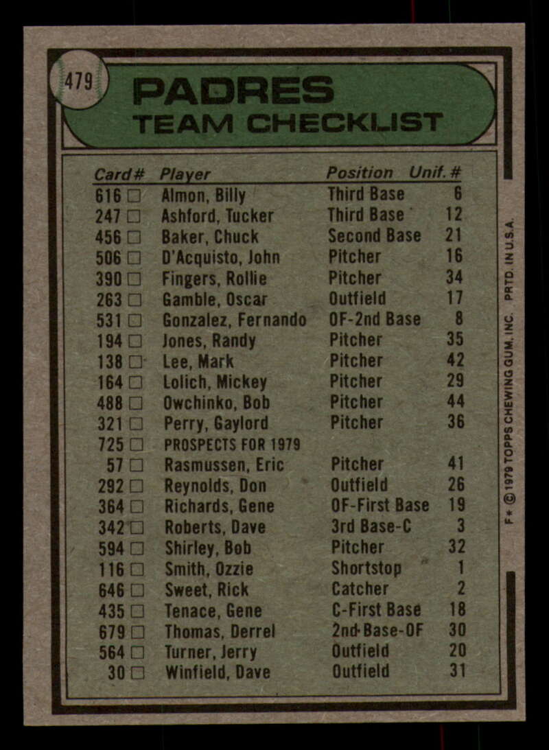 1979 Topps Baseball #451  to  #500 - Complete your set - Pick your card - Picture 293 of 489