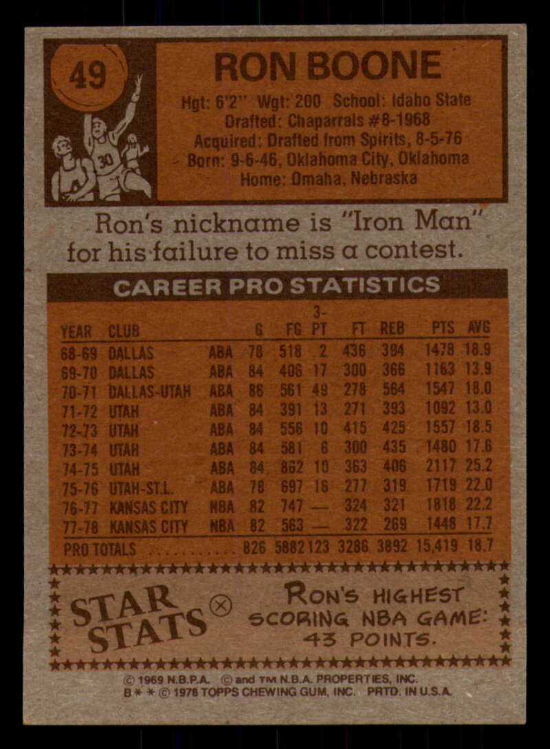 1978-79 Topps Basketball #1 - #50 - Complete your set - Pick your card - Picture 353 of 361