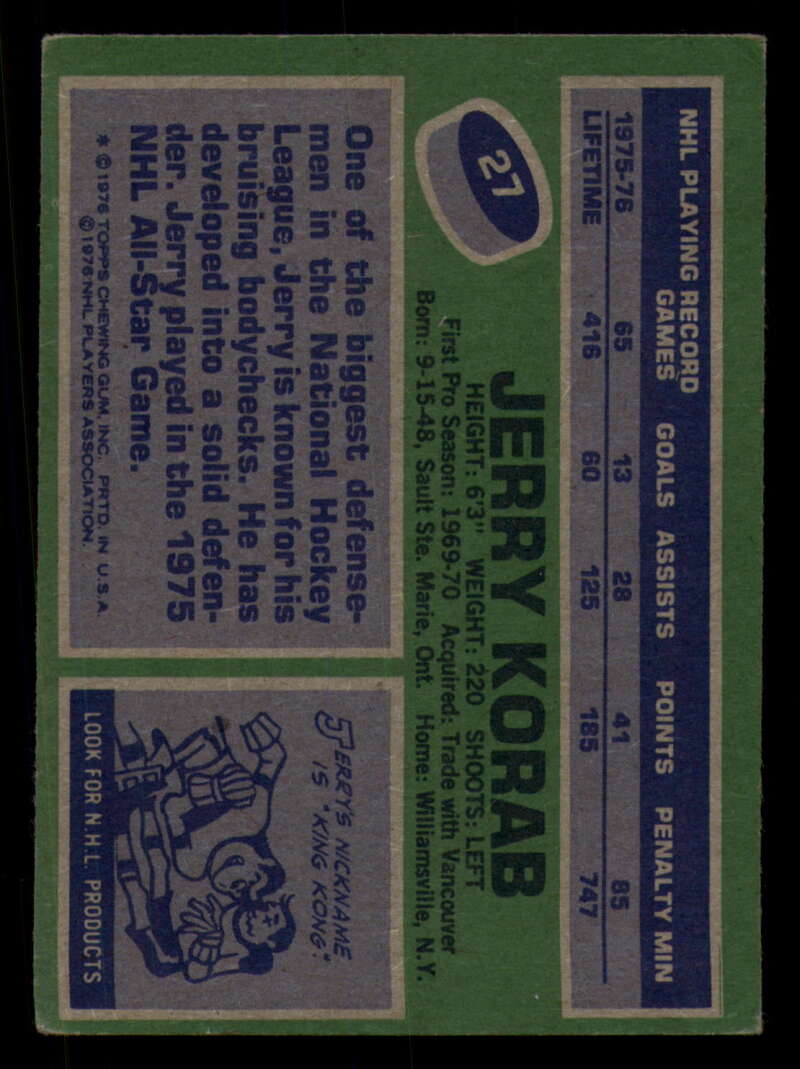 1976-77 Topps Hockey  #6 - #85 - Complete your set - Pick your Card - Picture 83 of 423