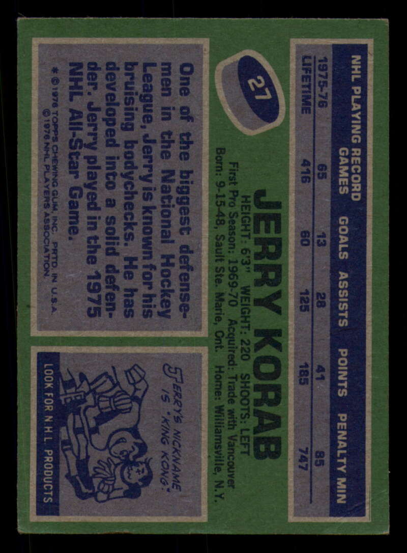 1976-77 Topps Hockey  #6 - #85 - Complete your set - Pick your Card - Picture 85 of 423