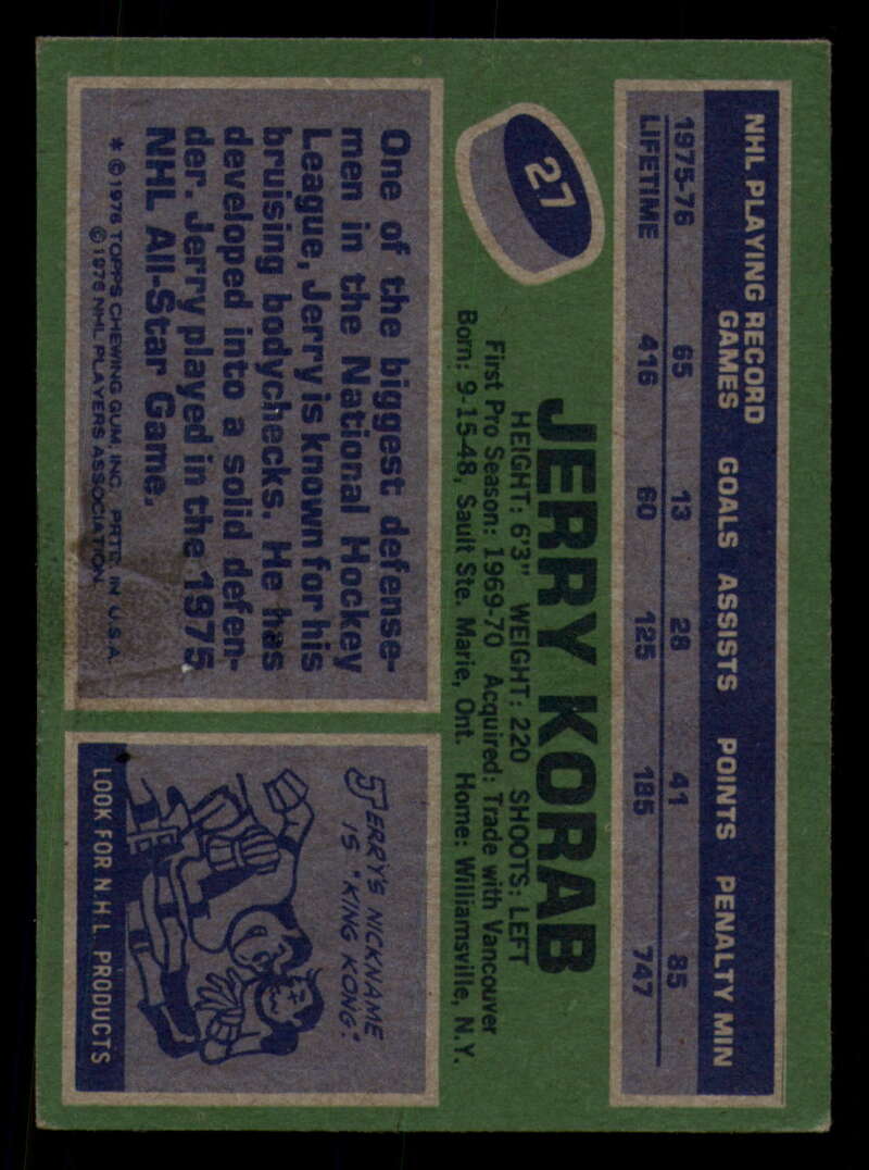 1976-77 Topps Hockey  #6 - #85 - Complete your set - Pick your Card - Picture 87 of 423