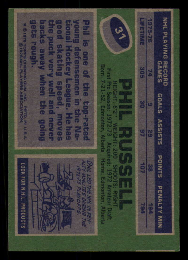 1976-77 Topps Hockey  #6 - #85 - Complete your set - Pick your Card - Picture 111 of 423