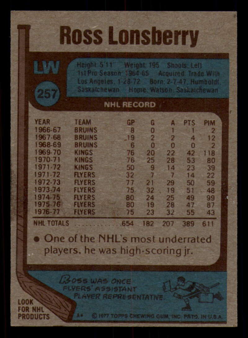 1977-78 Topps Hockey - #221 to #264 - Complete your set - Pick your card - Picture 243 of 291