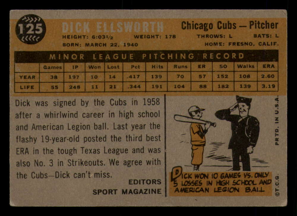 1960 Topps Baseball #91 to #180 - Complete your set - Pick your card - Picture 165 of 455