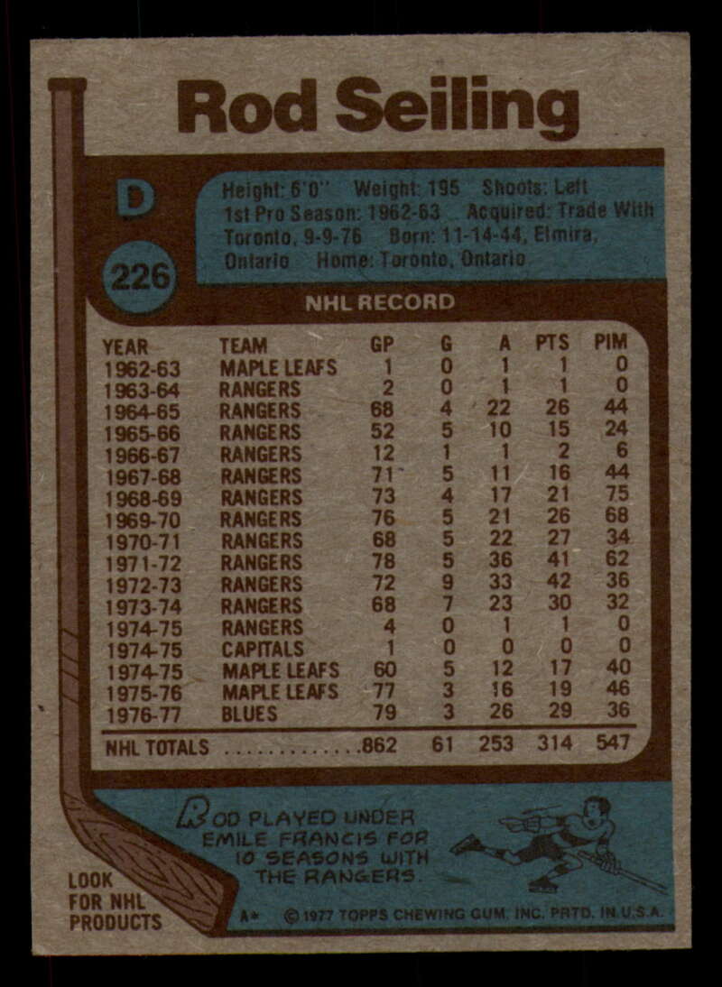 1977-78 Topps Hockey - #221 to #264 - Complete your set - Pick your card - Picture 39 of 291