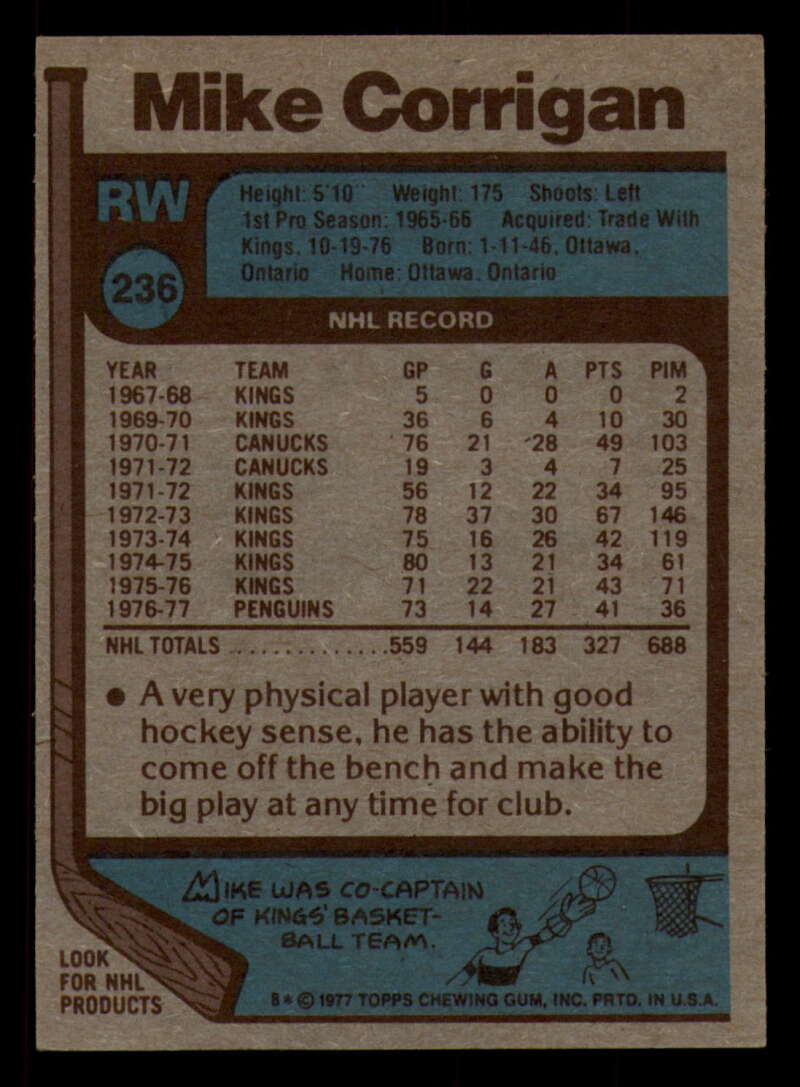 1977-78 Topps Hockey - #221 to #264 - Complete your set - Pick your card - Picture 79 of 291