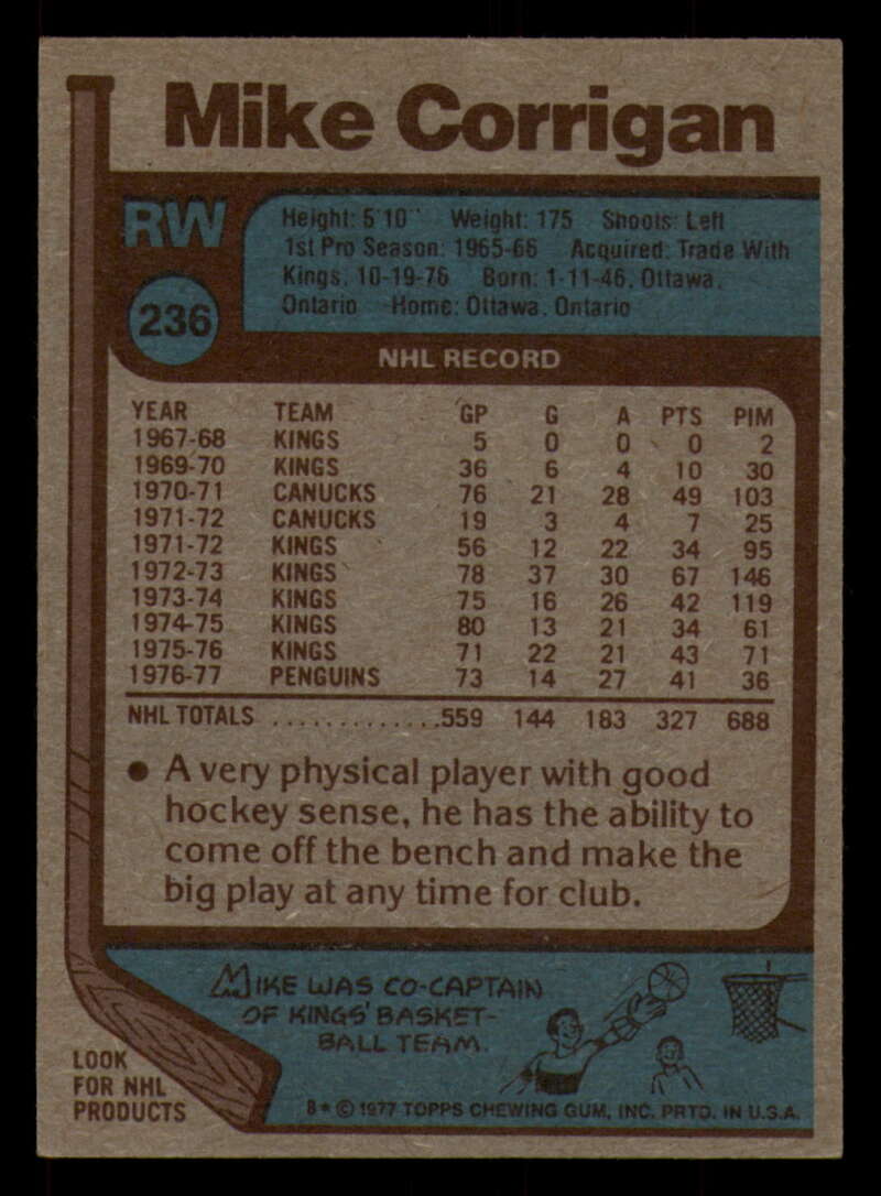 1977-78 Topps Hockey - #221 to #264 - Complete your set - Pick your card - Picture 81 of 291