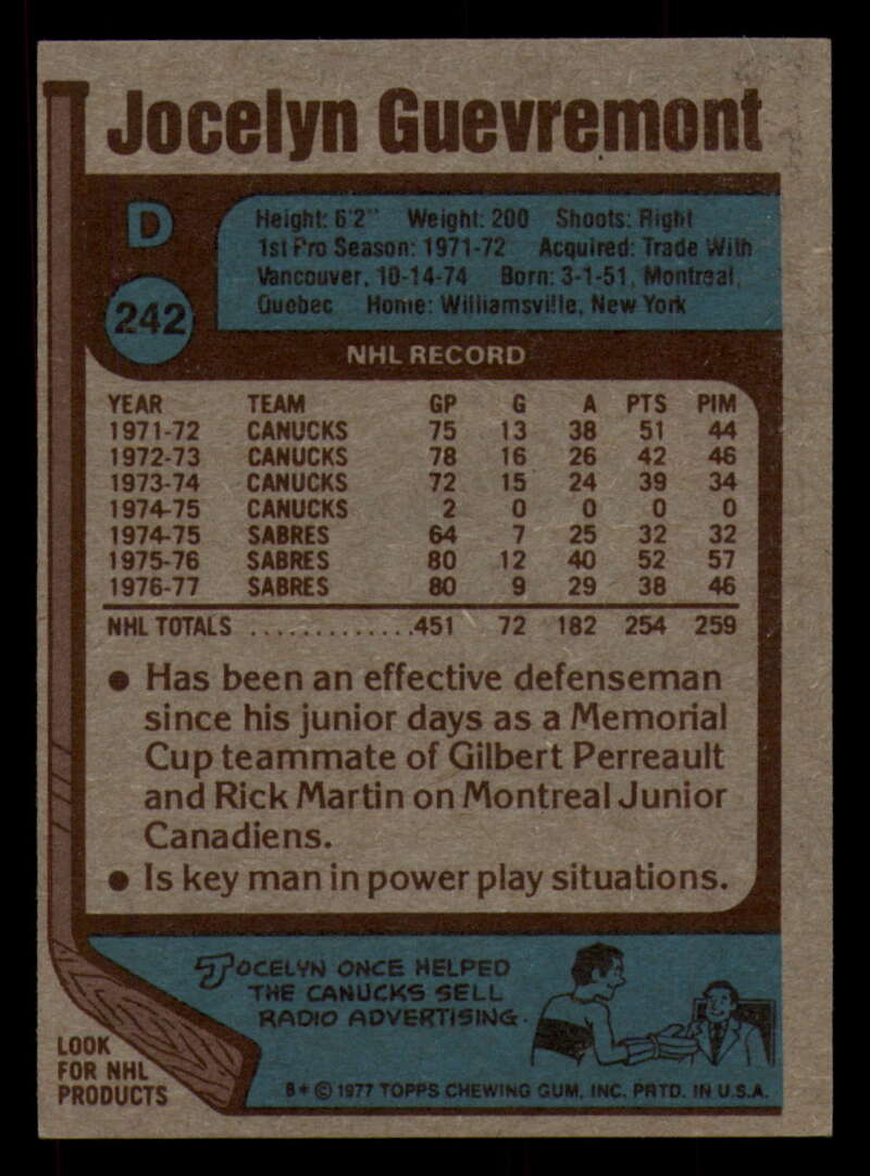 1977-78 Topps Hockey - #221 to #264 - Complete your set - Pick your card - Picture 135 of 291