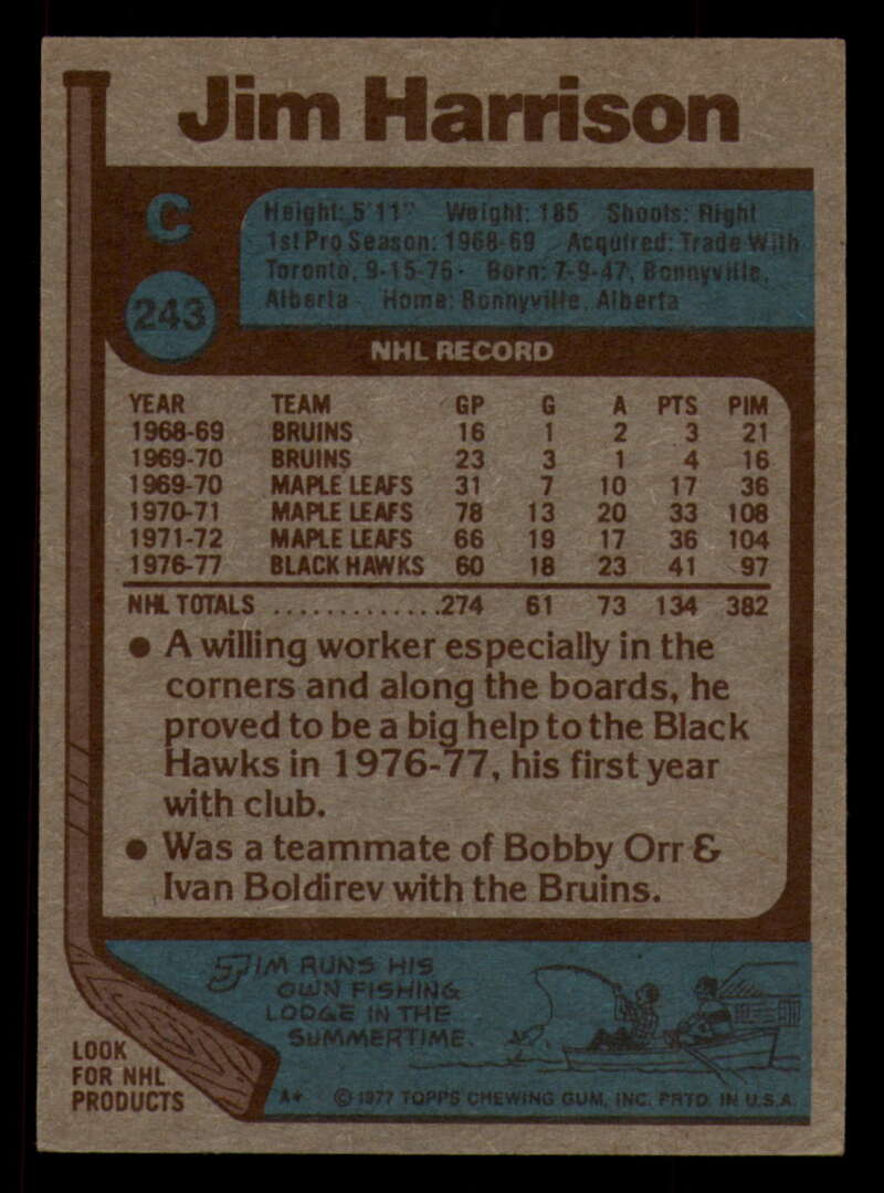 1977-78 Topps Hockey - #221 to #264 - Complete your set - Pick your card - Picture 137 of 291