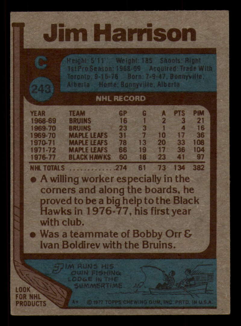 1977-78 Topps Hockey - #221 to #264 - Complete your set - Pick your card - Picture 139 of 291