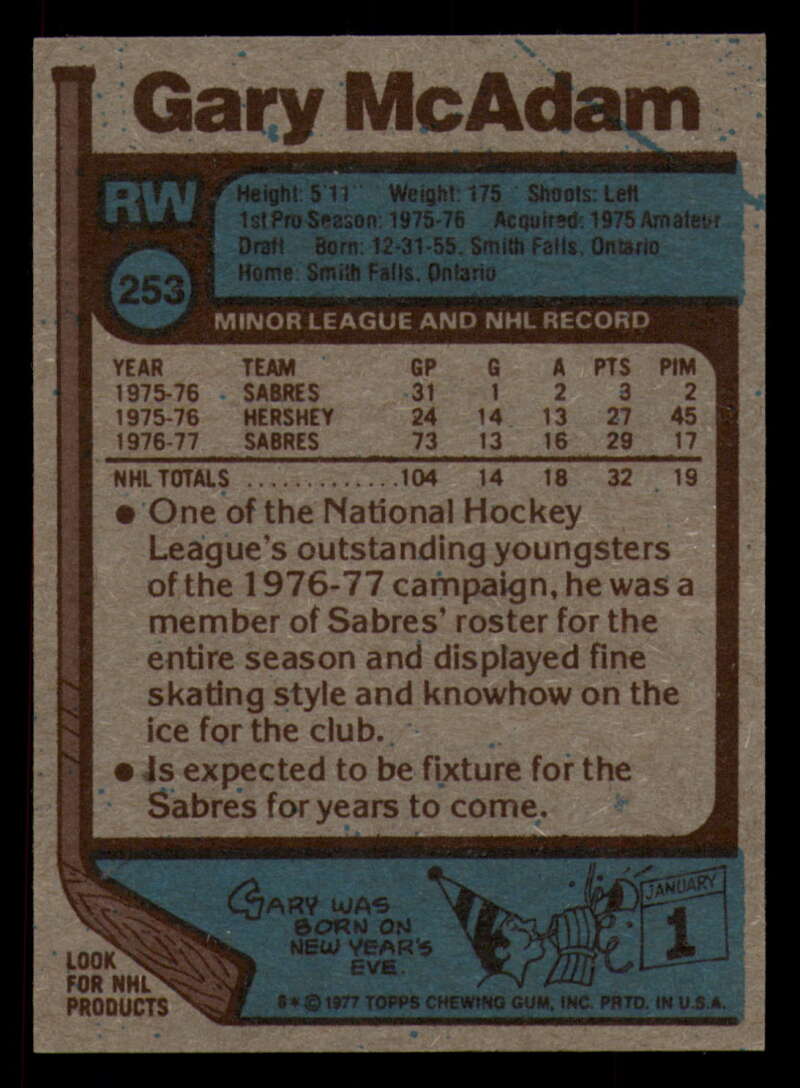 1977-78 Topps Hockey - #221 to #264 - Complete your set - Pick your card - Picture 199 of 291