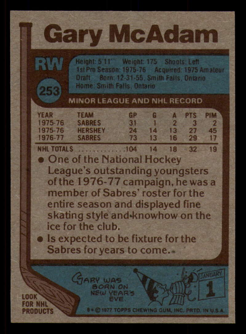 1977-78 Topps Hockey - #221 to #264 - Complete your set - Pick your card - Picture 201 of 291