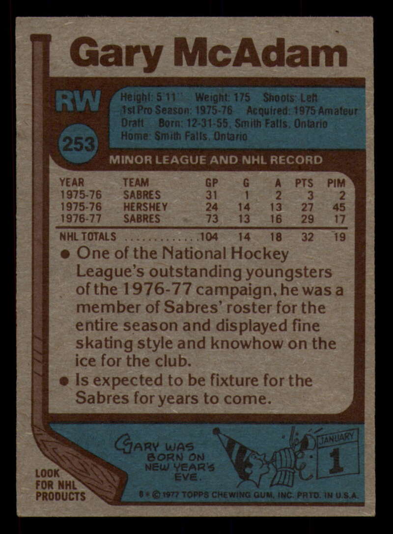 1977-78 Topps Hockey - #221 to #264 - Complete your set - Pick your card - Picture 203 of 291
