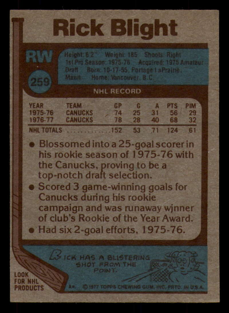 1977-78 Topps Hockey - #221 to #264 - Complete your set - Pick your card - Picture 255 of 291