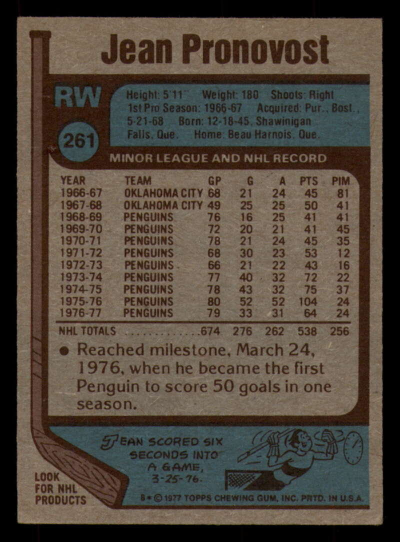 1977-78 Topps Hockey - #221 to #264 - Complete your set - Pick your card - Picture 273 of 291