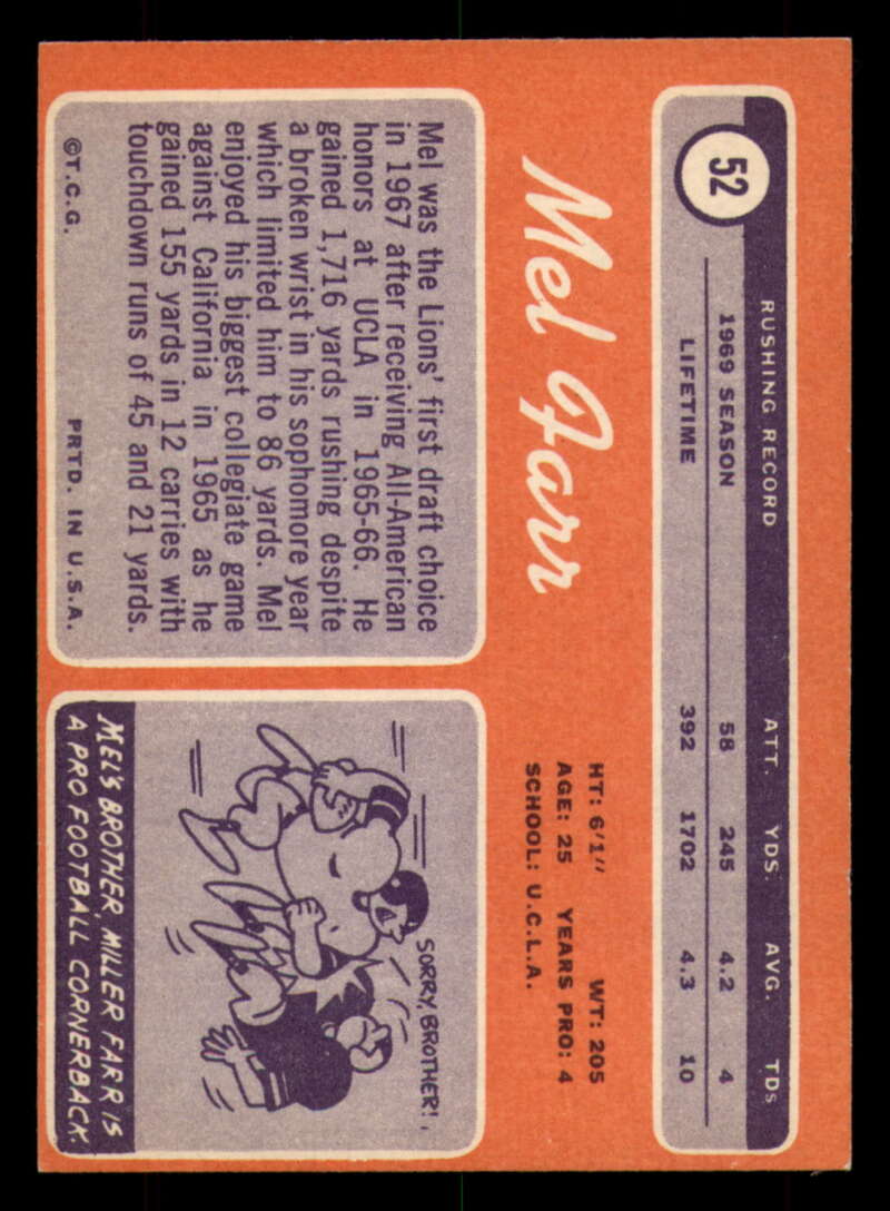 1970 Topps Football #1 to #89 - Complete your set - Pick your card - Picture 301 of 475