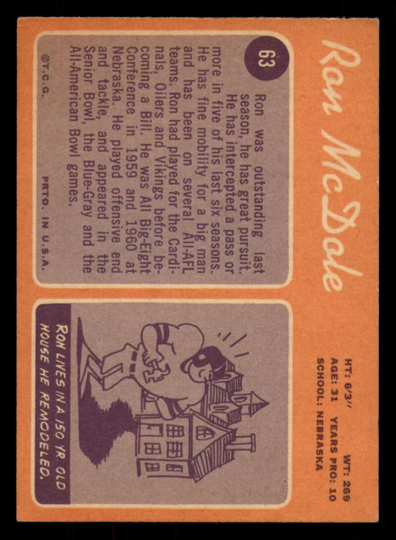 1970 Topps Football #1 to #89 - Complete your set - Pick your card - Picture 351 of 475