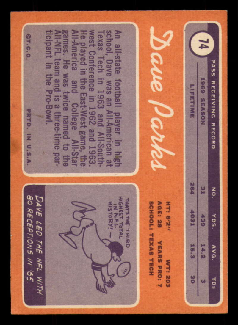 1970 Topps Football #1 to #89 - Complete your set - Pick your card - Picture 405 of 475