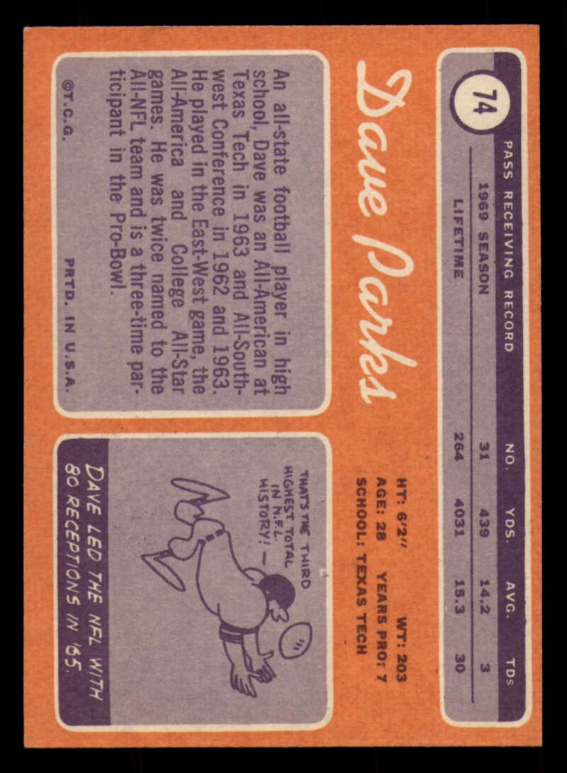 1970 Topps Football #1 to #89 - Complete your set - Pick your card - Picture 407 of 475