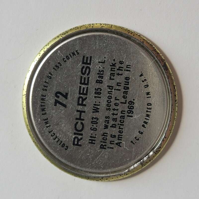 1971 Topps Coins Baseball - Complete your set - Pick your card - Picture 197 of 333