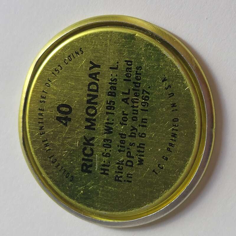 1971 Topps Coins Baseball - Complete your set - Pick your card - Picture 125 of 333