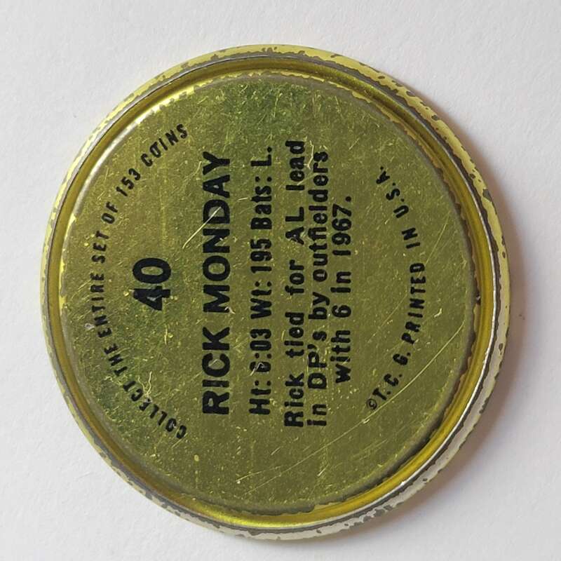 1971 Topps Coins Baseball - Complete your set - Pick your card - Picture 127 of 333