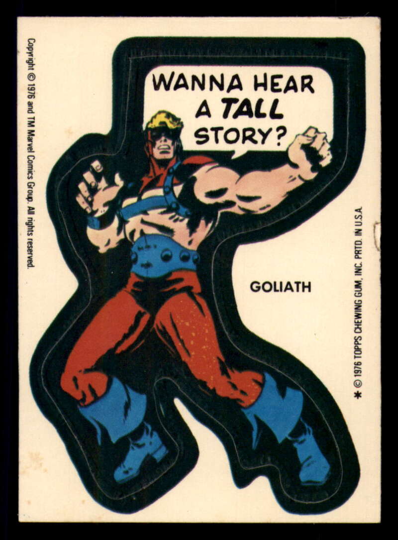 1976 Topps Marvel Super Heroes Stickers - Complete your set - Pick your card - Picture 34 of 117