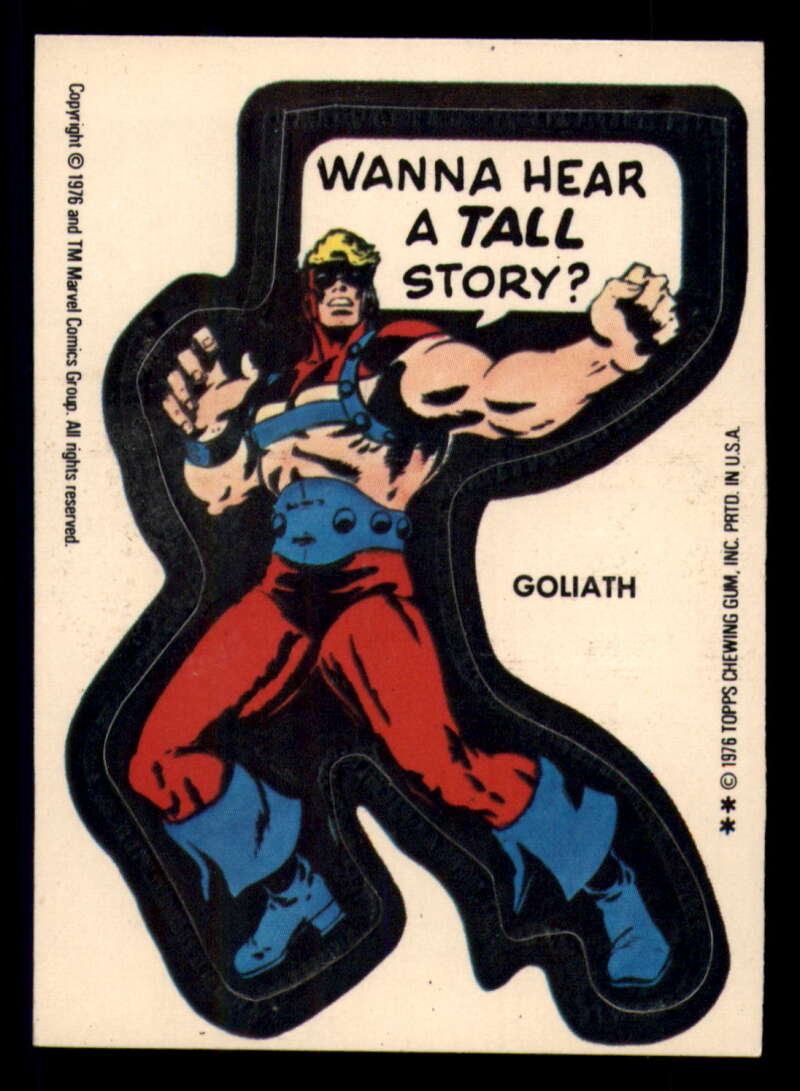 1976 Topps Marvel Super Heroes Stickers - Complete your set - Pick your card - Picture 36 of 117