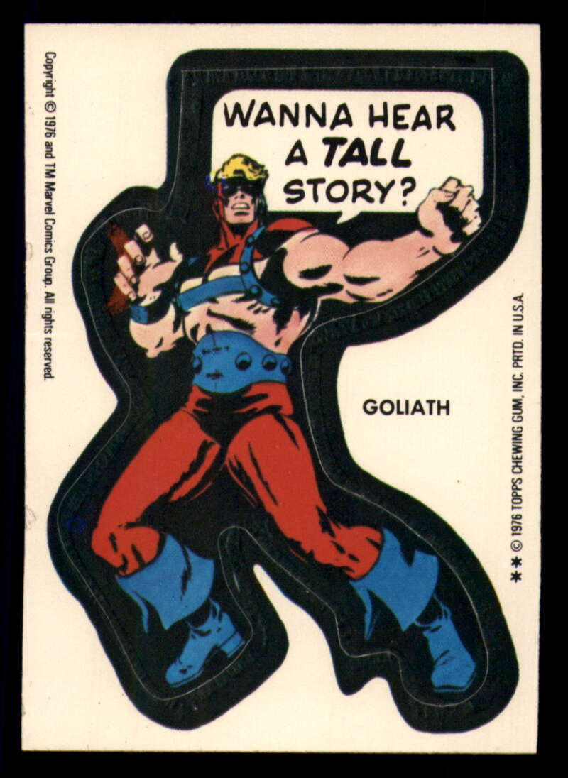 1976 Topps Marvel Super Heroes Stickers - Complete your set - Pick your card - Picture 38 of 117