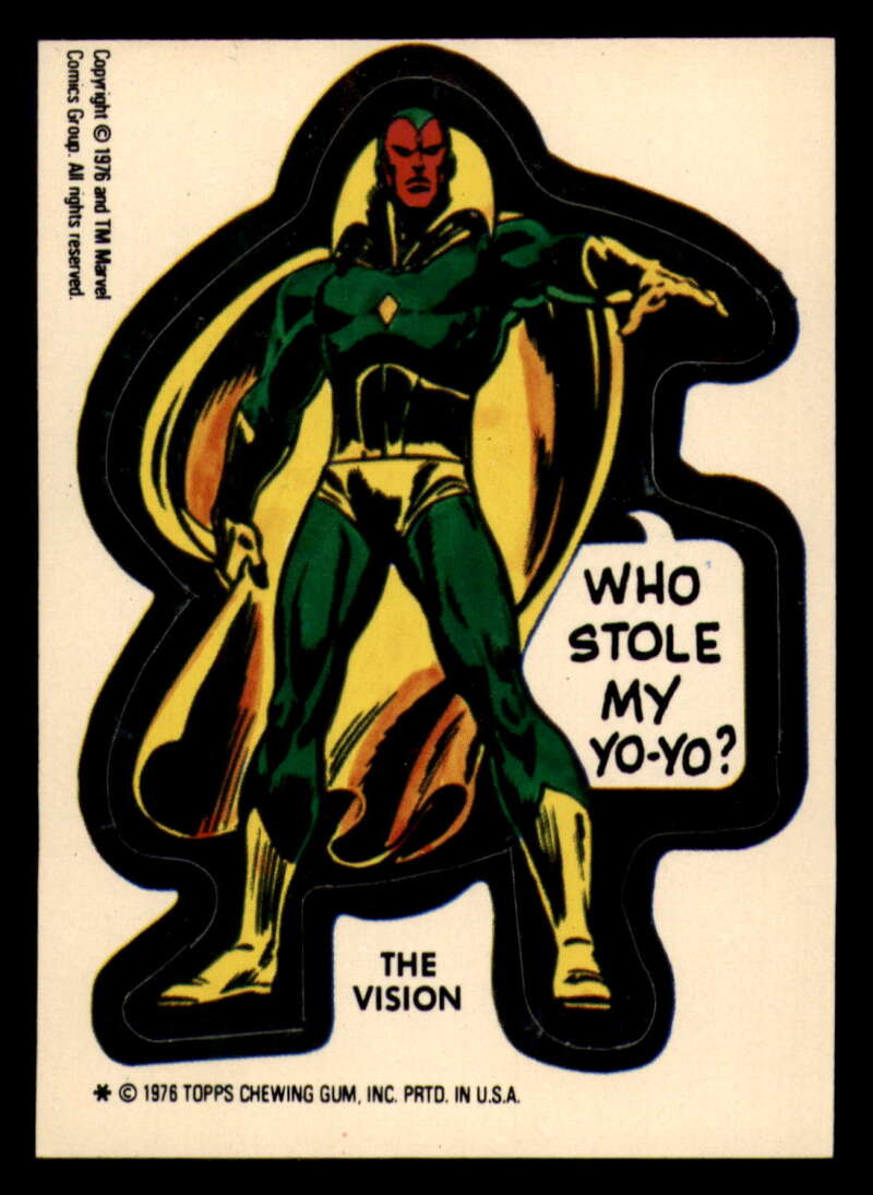 1976 Topps Marvel Super Heroes Stickers - Complete your set - Pick your card - Picture 104 of 117