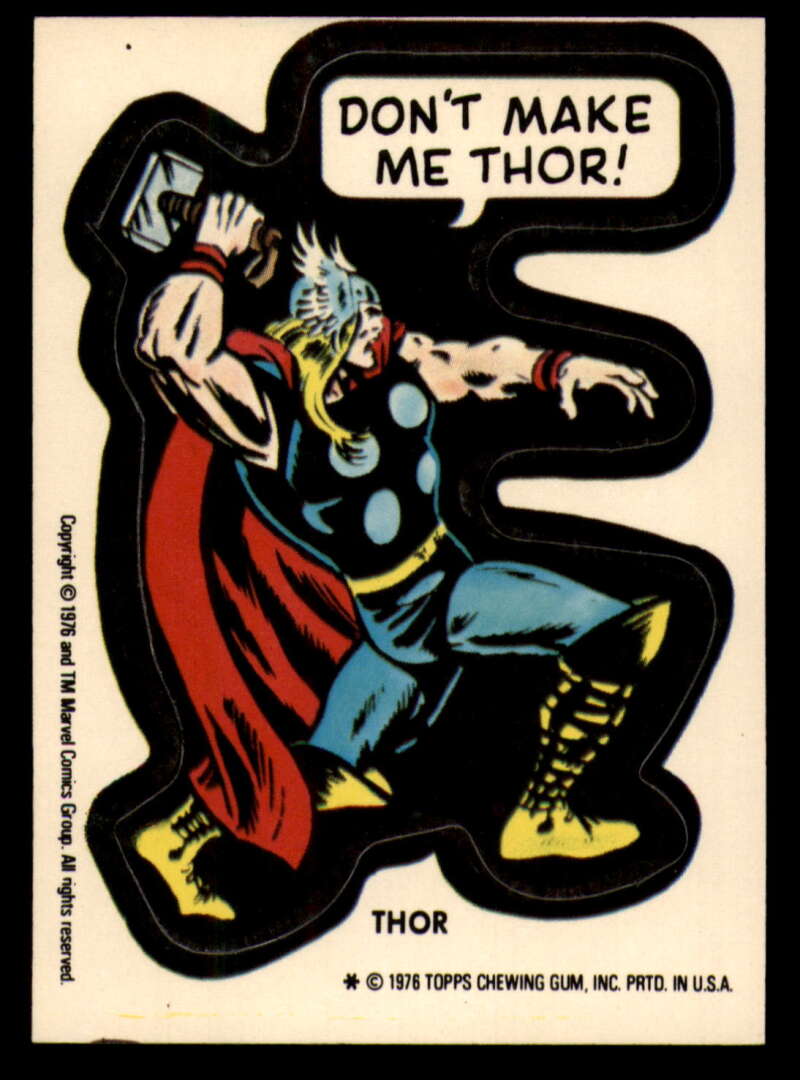 1976 Topps Marvel Super Heroes Stickers - Complete your set - Pick your card - Picture 108 of 117