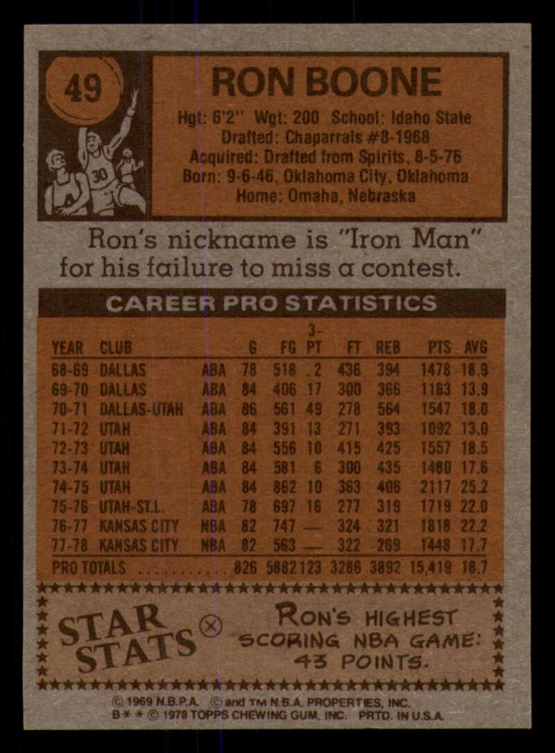 1978-79 Topps Basketball #1 - #50 - Complete your set - Pick your card - Picture 359 of 361