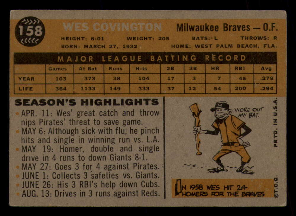 1960 Topps Baseball #91 to #180 - Complete your set - Pick your card - Picture 311 of 455