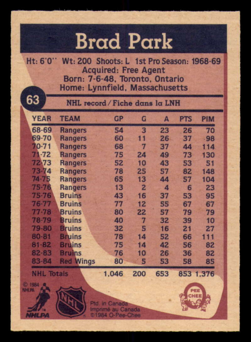 1984-85 O-Pee-Chee Hockey - #1 - #155 - Complete your set - Pick your card - Picture 209 of 495